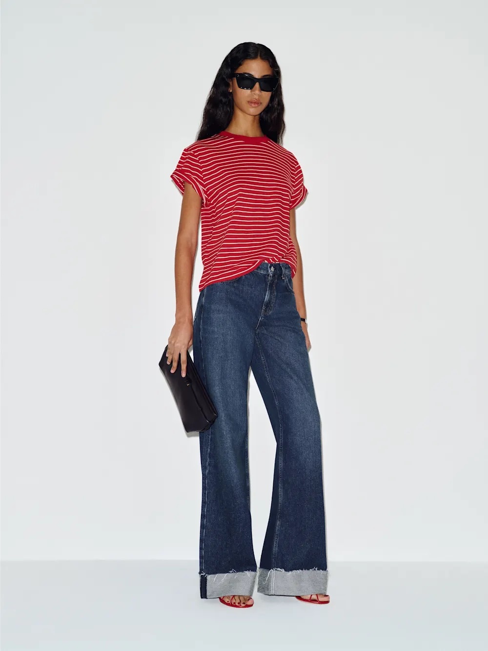 Reformation - Cary Jeans dark wash with cuff NWT